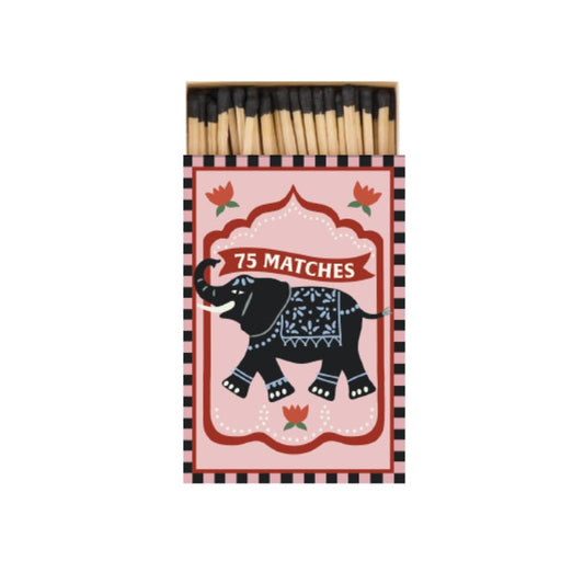 A Dopo Boxed Matches Elephant Black - 75 Matches (9.6 cm)