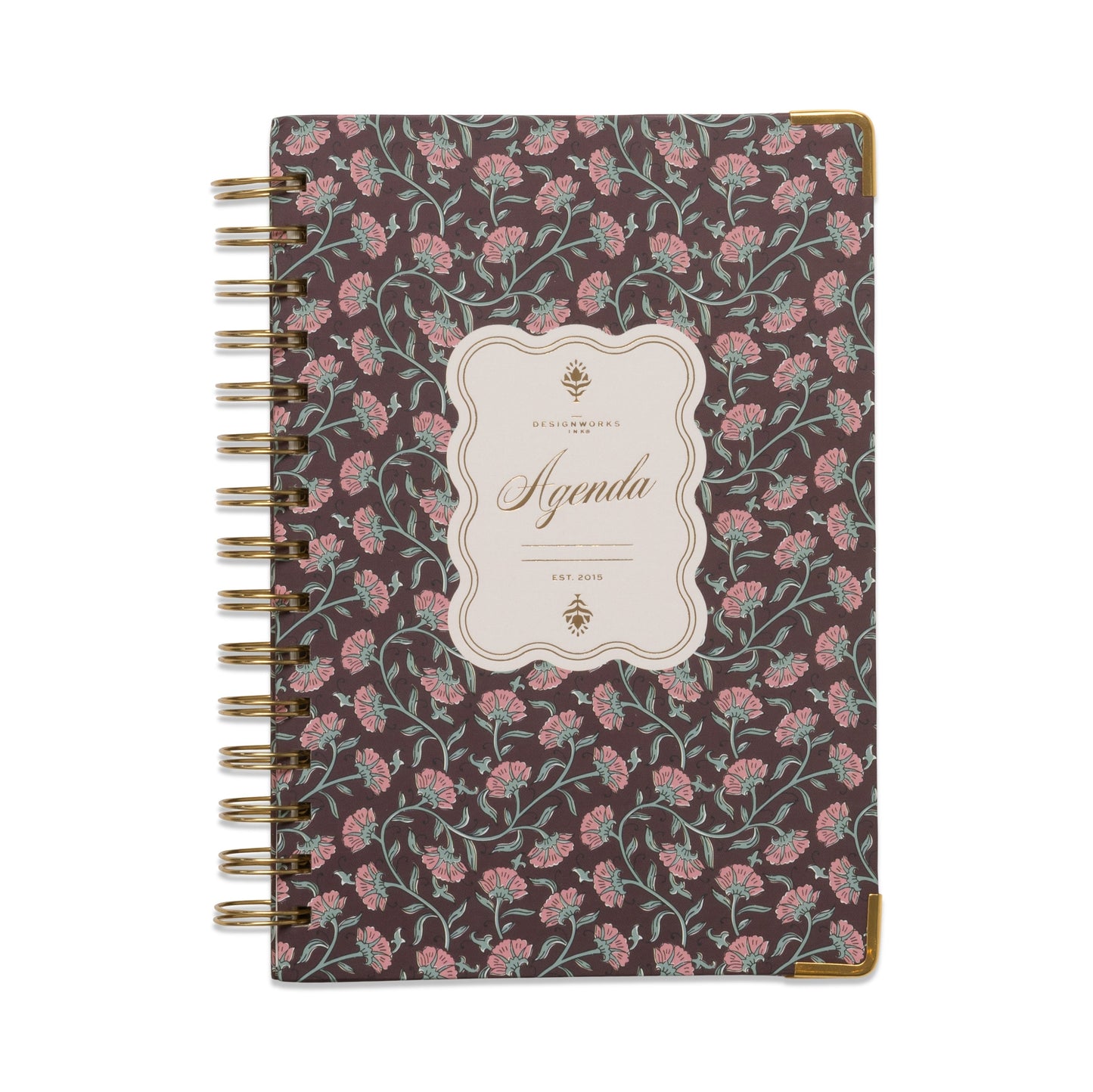 Undated 13 Month Perpetual Planner - Burgundy Vintage Floral (FSC Mix Credit)