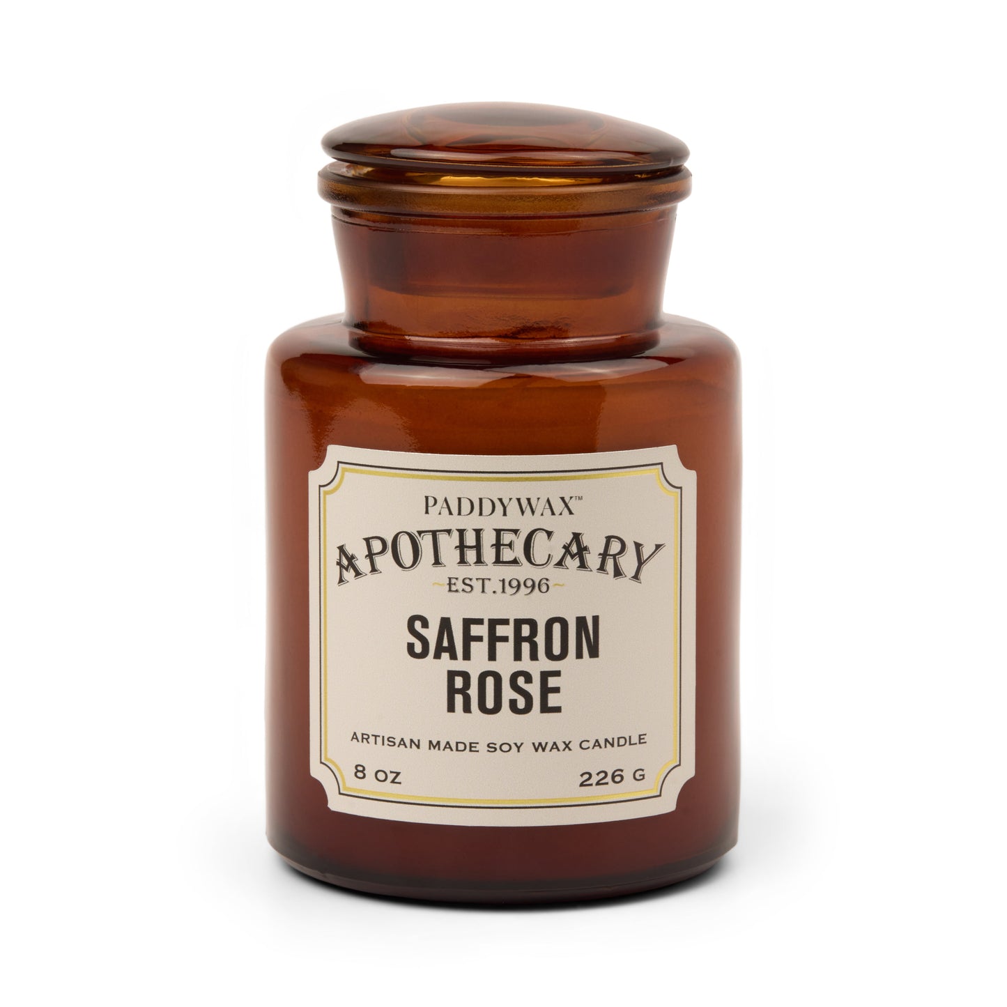 Apothecary 8oz./226g Glass Jar Candle - Saffron Rose