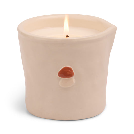 Bistro 8oz Embossed Ceramic Vessel - Mushroom