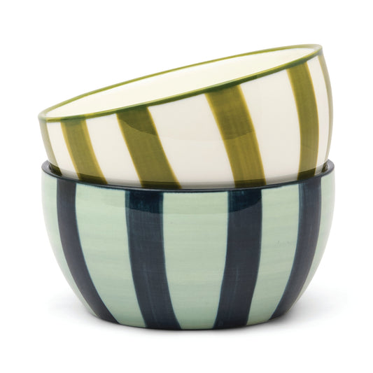 The Bella Dipping Bowls - Set of 2 Olive & Blue