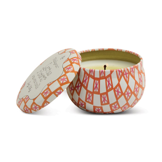 Tulip 2oz/56g Printed Tin Candle - Cactus Flower
